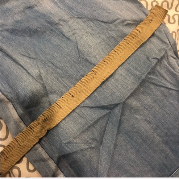 {HP}{$FIRM}Light Denim Bell Sleeve Dress {S left} - Picture 5 of 7